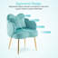 Velvet Upholstered Accent Chair with Pillow-1793409023