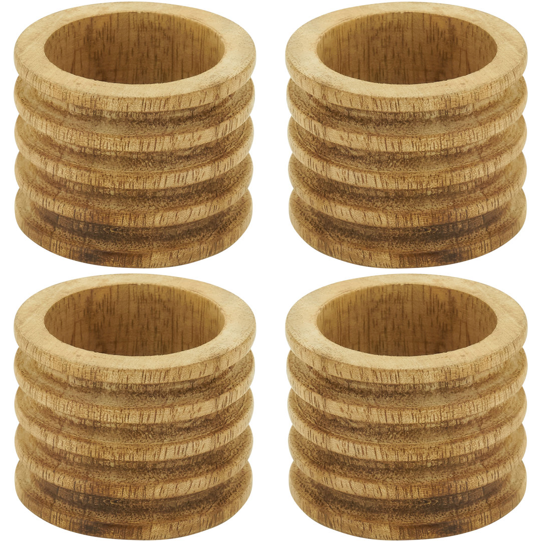 4 Piece Napkin Ring Set (Set of 4) Saro 