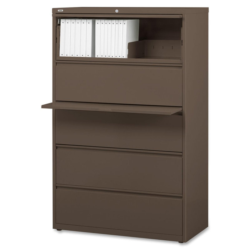 Fortress Series 42" Medium Tone 5-Drawer Lateral File Cabinet