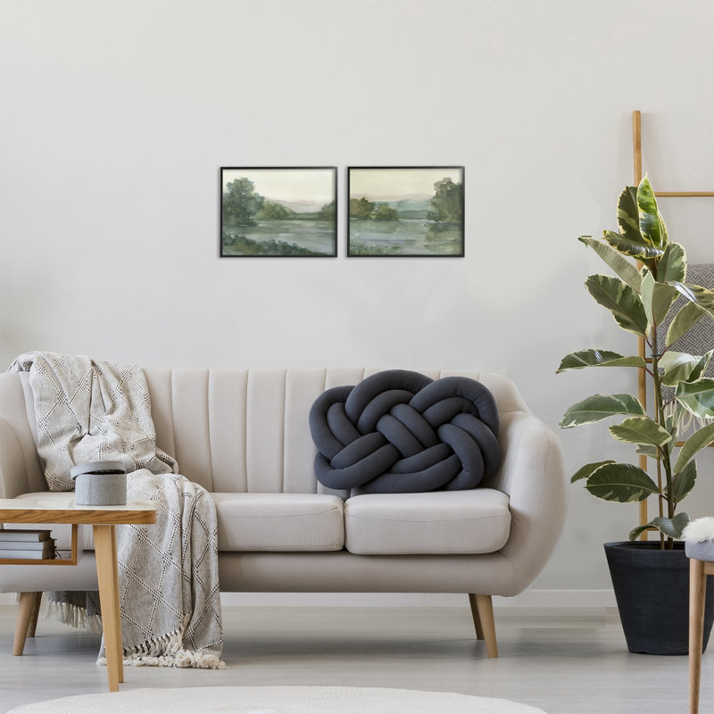 «Mountain Views in Mute Tones», ensemble de 2 giclées par Ethan Harper, H 11 po x l 14 po, Giclée encadrée noir minuit