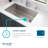 Crosstown 25" L x 22" W Dual Mount Kitchen Sink-33157735
