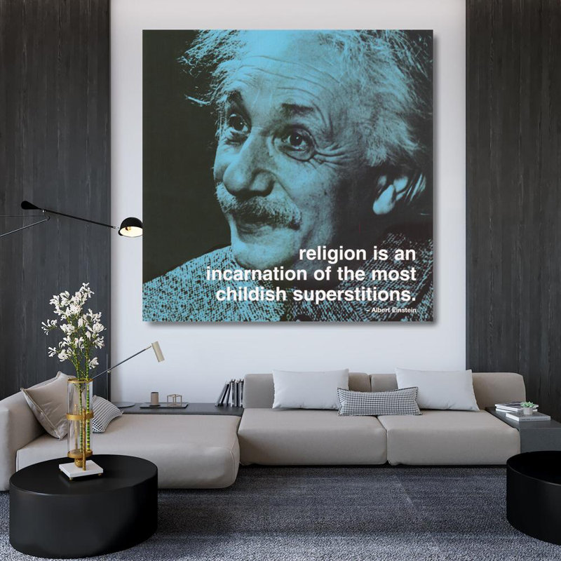 Albert Einstein - Religion IMP-SS086, H 36 po x l 36 po