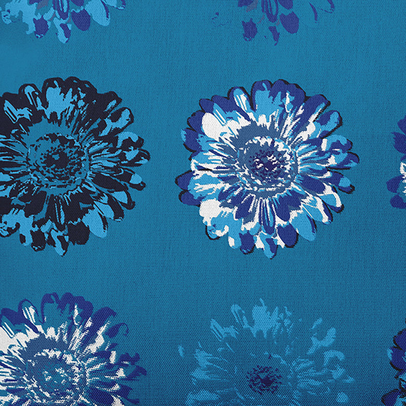 Housse et insert de coussin carré imprimé, Bleu, H 20 po x l 20 po