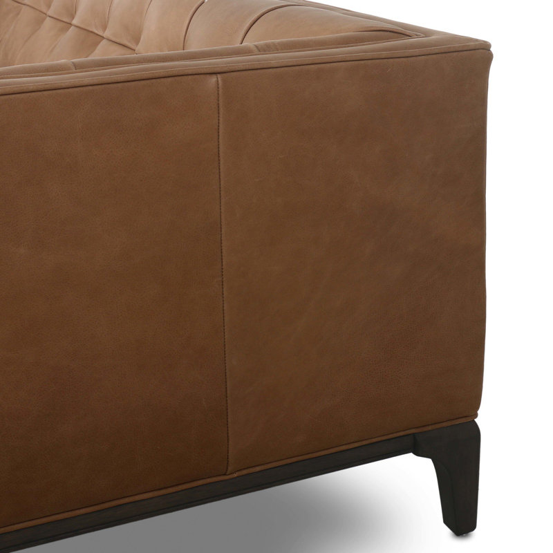 Dylan Sofa-78"-Rider Black, Palermo Drift Genuine Leather