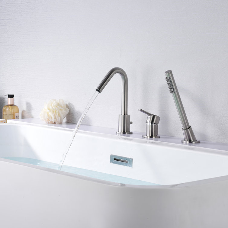 Bathtub Faucet with Handheld Shower, Bath Tub Faucet with Single Handle