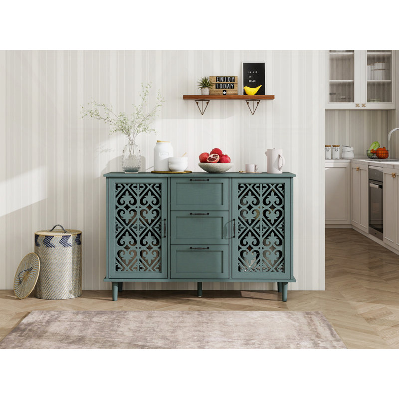 Armoire 2 tiroirs 2 portes, Vert foncé