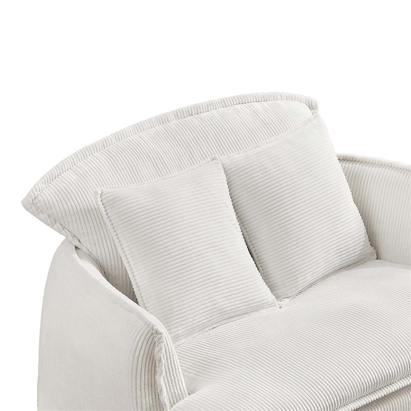 Versatile Convertible Sofa Chair with Ottoman for Compact Spaces, Beige