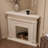 Beige Solid Wood Freestanding Fireplace