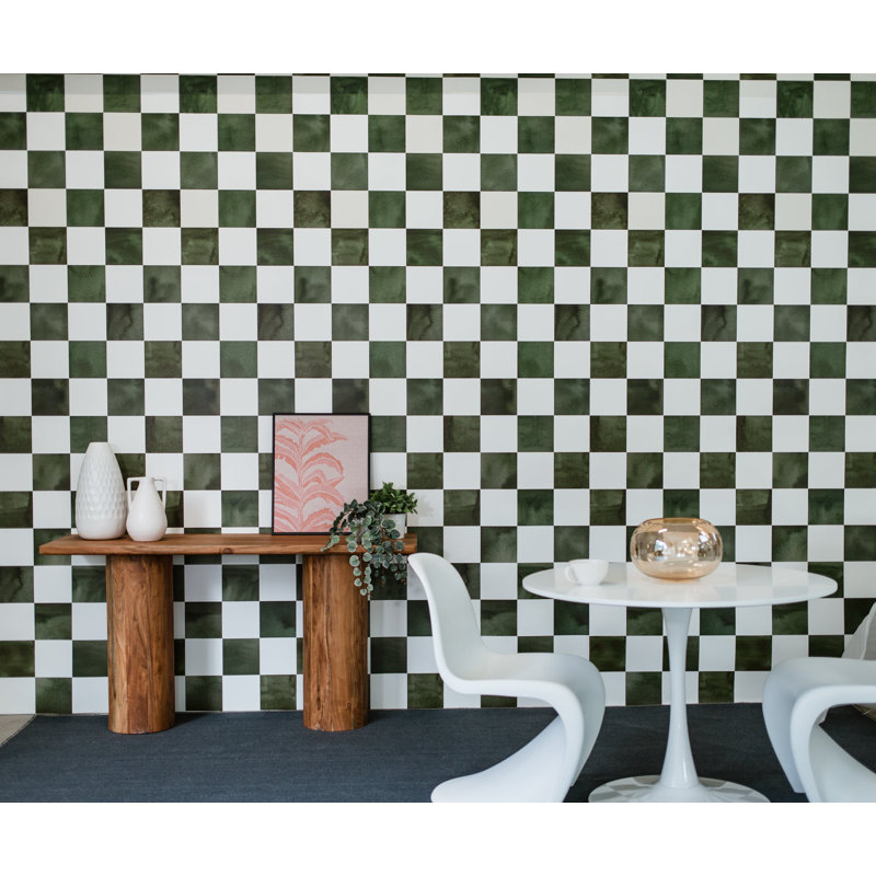 Checkered Wallpaper by Emma Sato, Pre-Pasted
