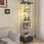 Vitrine à 1 porte / 4 tablettes, lumineuse, avec tiroirs - standard