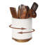Porte-ustensiles rotatif blanc, 6,2 po