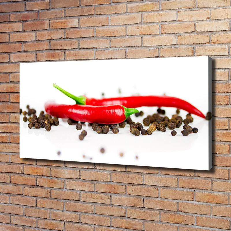 Chilli and Pepper 1 Piece Wall Art on Canvas