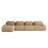 146" Modern L-Shaped Modular Sectional Sofa for Living Room,Flannelette Fabric,Oversized 4-Seater Couch,boneless sofa ,Movable Ottoman,Buckle connection,Anti-slip Design,No Assembly-1891105355
