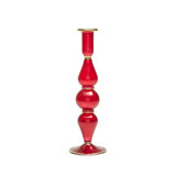 F2023 11'' H Glass Tabletop Candlestick