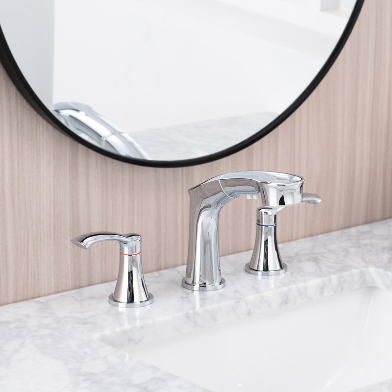 Mélangeur de lavabo de salle de bain en acier inoxydable - 2 poignées, allie style et fonction 2 robinets en acier, à la rouille