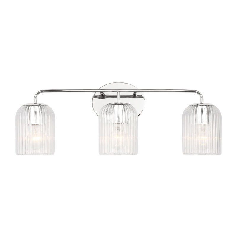 Meuble-lavabo Eisele , H 8,75 po x l 24 po x P 6 po, Chrome chrome, Trois lumières