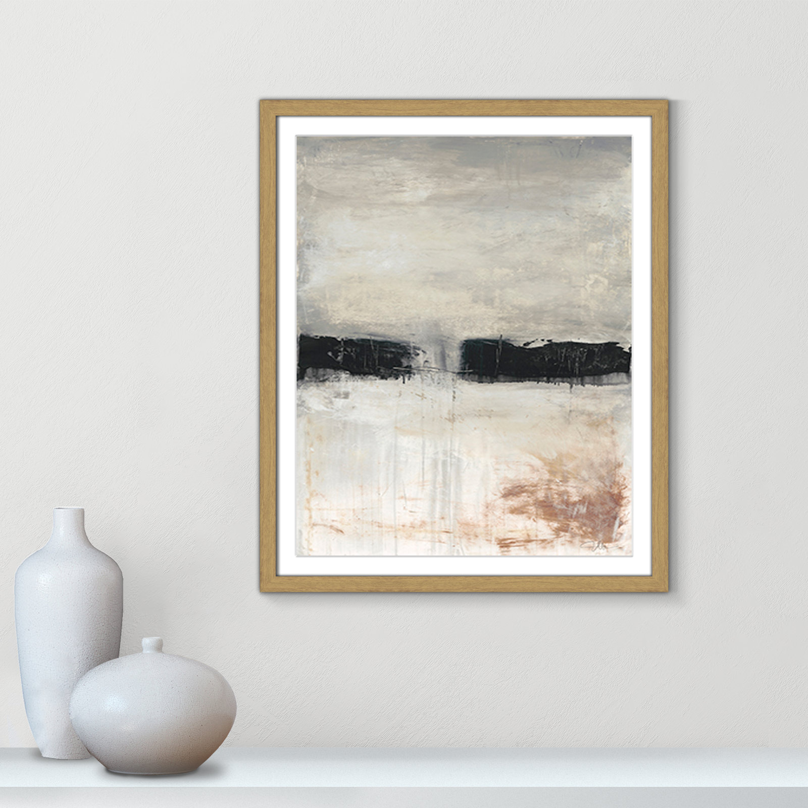 Autumn In The Dark Forest by Filippo Ioco, 25.5" H x 21.5" W x 0.75" D, Natural Framed