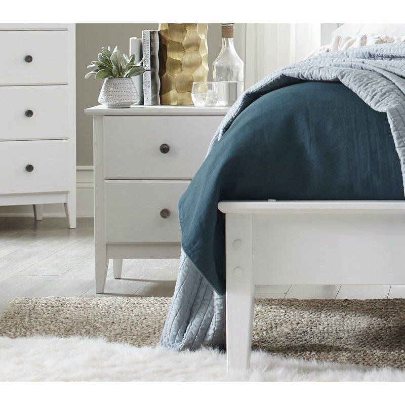 Greenport Solid Wood Piece Bedroom Set, Queen, Brushed White