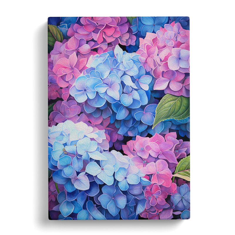 Hydrangea Tachisme No.2 - No Frame Print, 60cm H x 40cm W x 3cm D