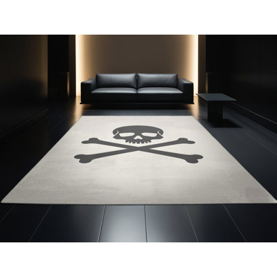 Tapis gris lavable à la machine Coalmont