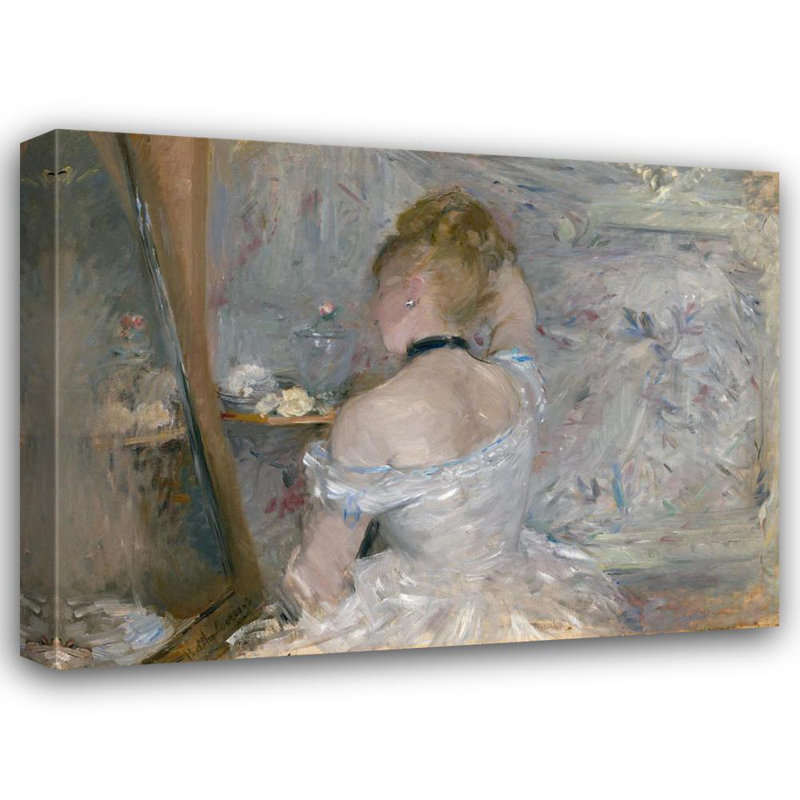 Une femme à sa toilette, H 18 po x l 24 po