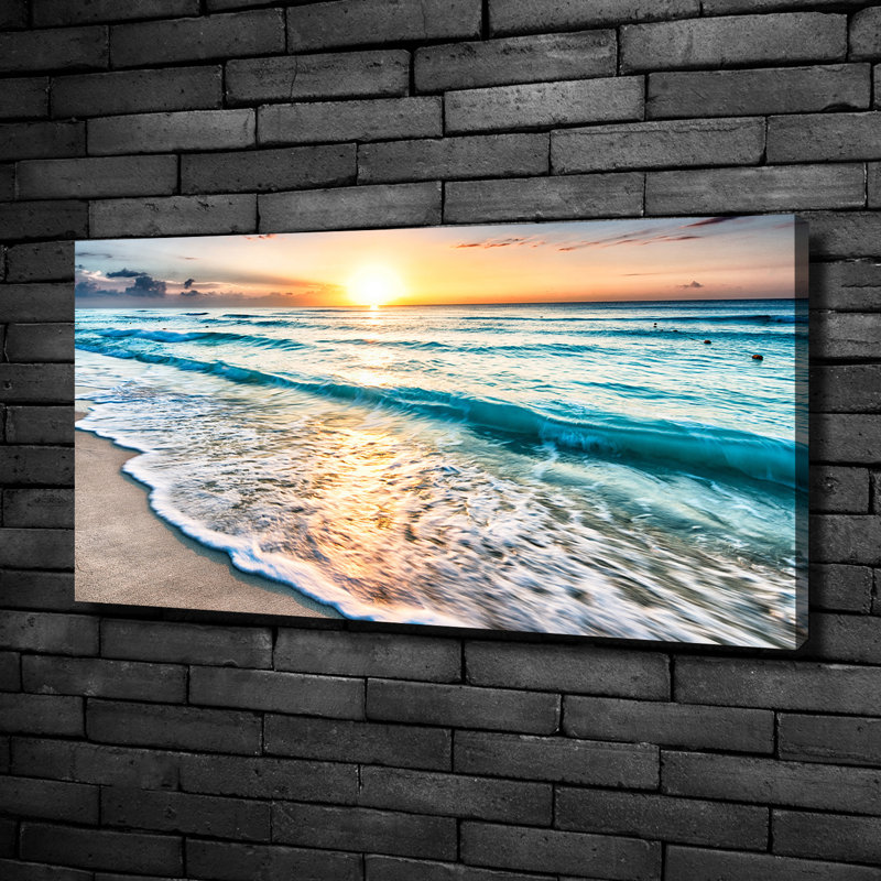 Sunset Beach - Wrapped Canvas Print