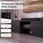 Waco 70'' Floating TV Media Console 2-Doors, Modern Wall-Mounted Wooden TV Stand Black-722974080