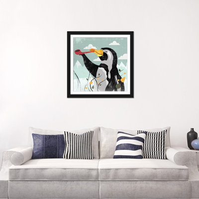 « pingouin à la toile », impression sur toile