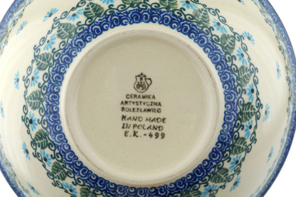 Forget Me Not Handmade Stoneware Rice Bowl