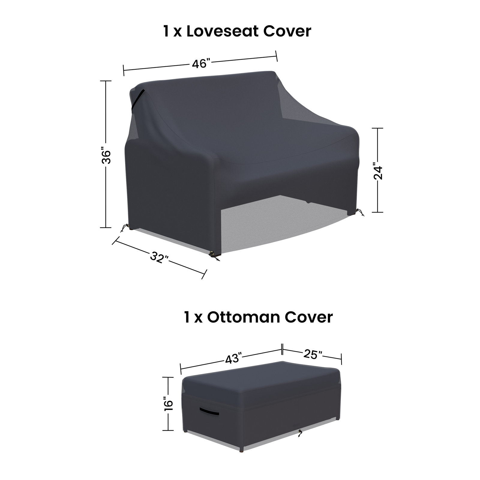 Wicker Seating Outdoor Conversation Set Cover