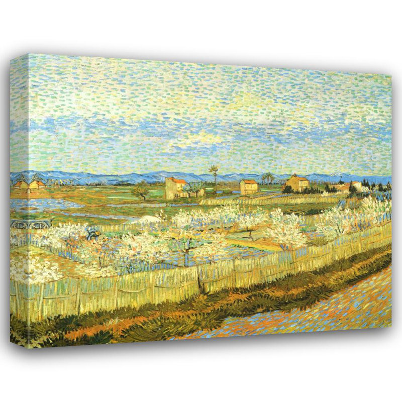 Fleurs de pêcher dans le Crau, H 15 po x l 18 po