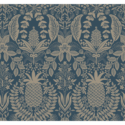 Pineapple Damask Wallpaper