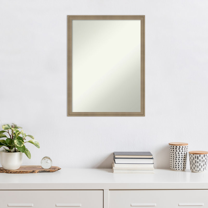 Miroir mural Merima, 25,75 po x 19,75 po, Brun clair