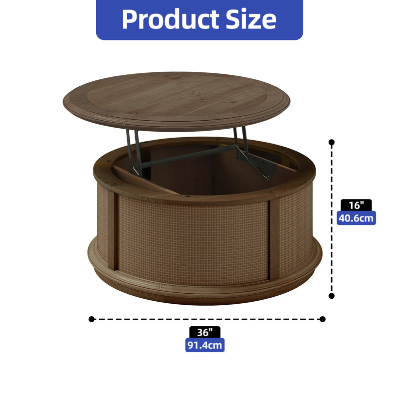 Table basse Breeze Rattan, Bois espresso