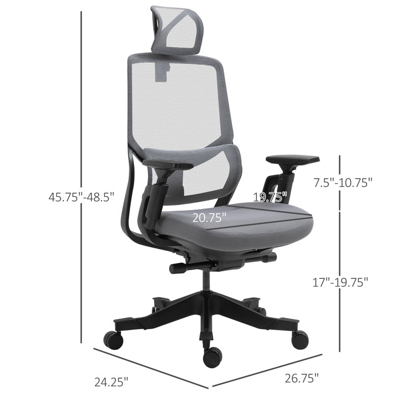 Chaise de travail ergonomique en filet Arbonne