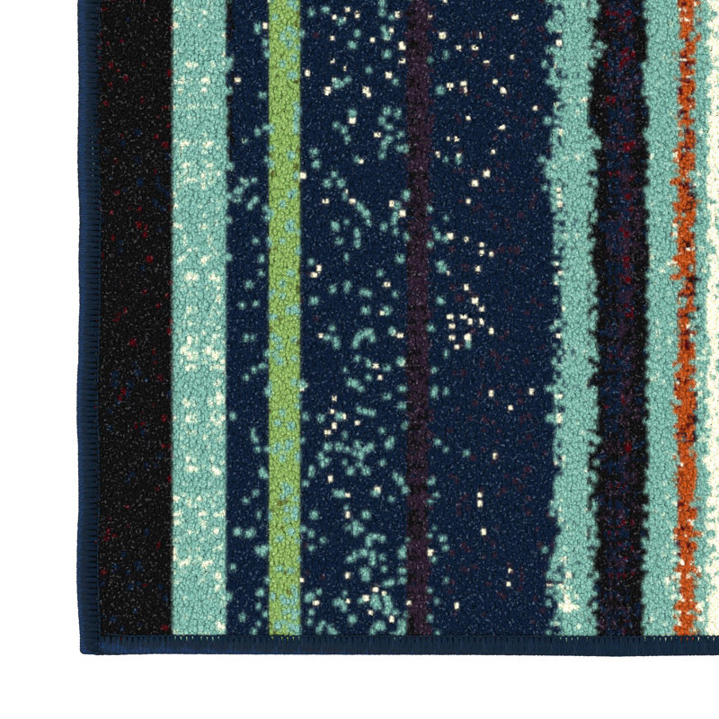 Multicolor Synthetic Non-Slip 27" x 36" Area Rug