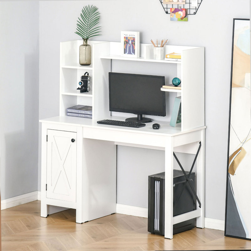 Bureau de ferme avec rehausse Whitford, Blanc