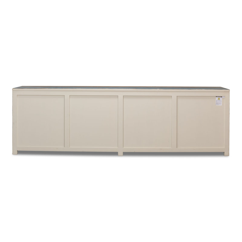 Momeyer 122'' W Solid Wood Sideboard, White/White