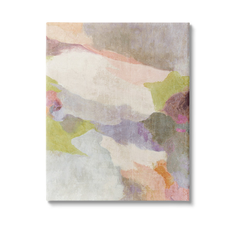 Art mural sur toile à abstraction fluide subtile par Suzanne Nicoll, H 30 po x l 24 po