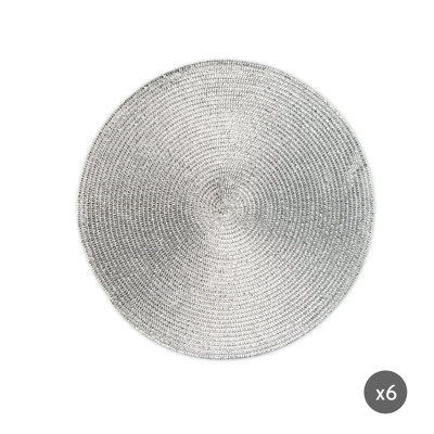 Platinum Solid Colour Round Placemat
