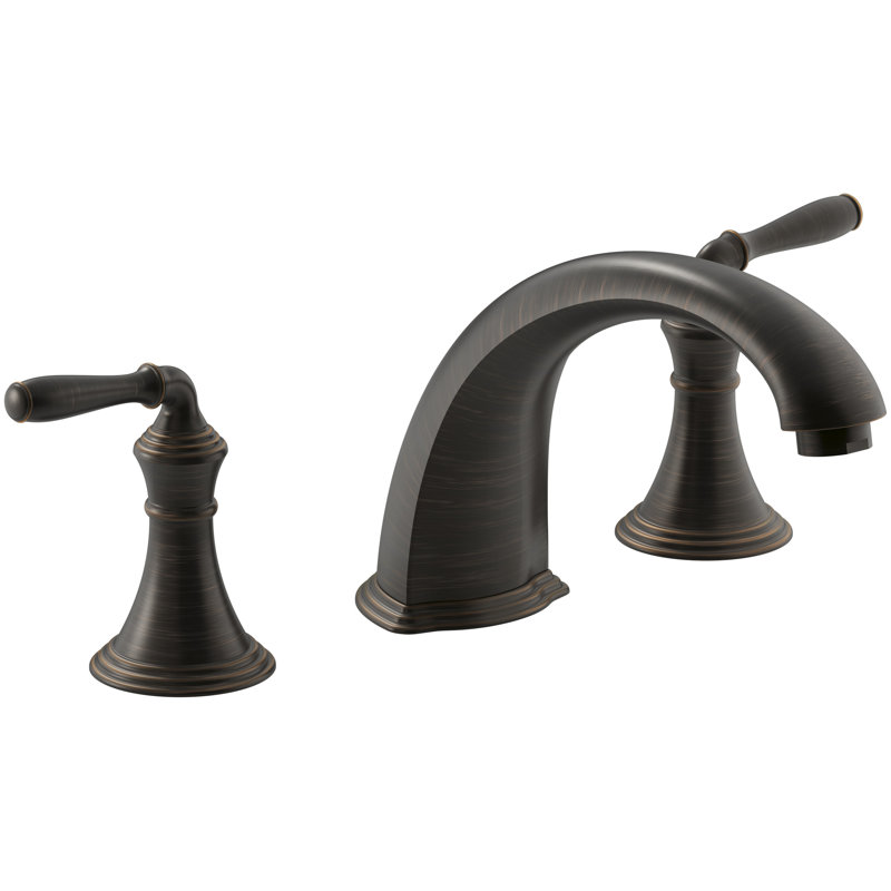 Garniture de robinet de baignoire romaine à deux poignées Devonshire, Bronze huilé