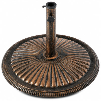 Pied de parasol de terrasse Gardenised en fonte robuste de style antique avec support de mât, 22 kg