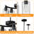 6-Light Glass Chandelier Black Modern Pendant  Light for Dining Room, Kitchen or Living Room-737937272-737937271