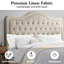 Lit tête de lit ajustable Winston Porter-409541872-409541875