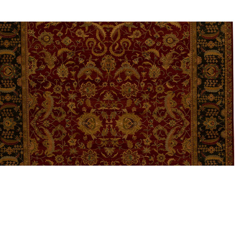 Wool Oriental Area Rug in Red/Green