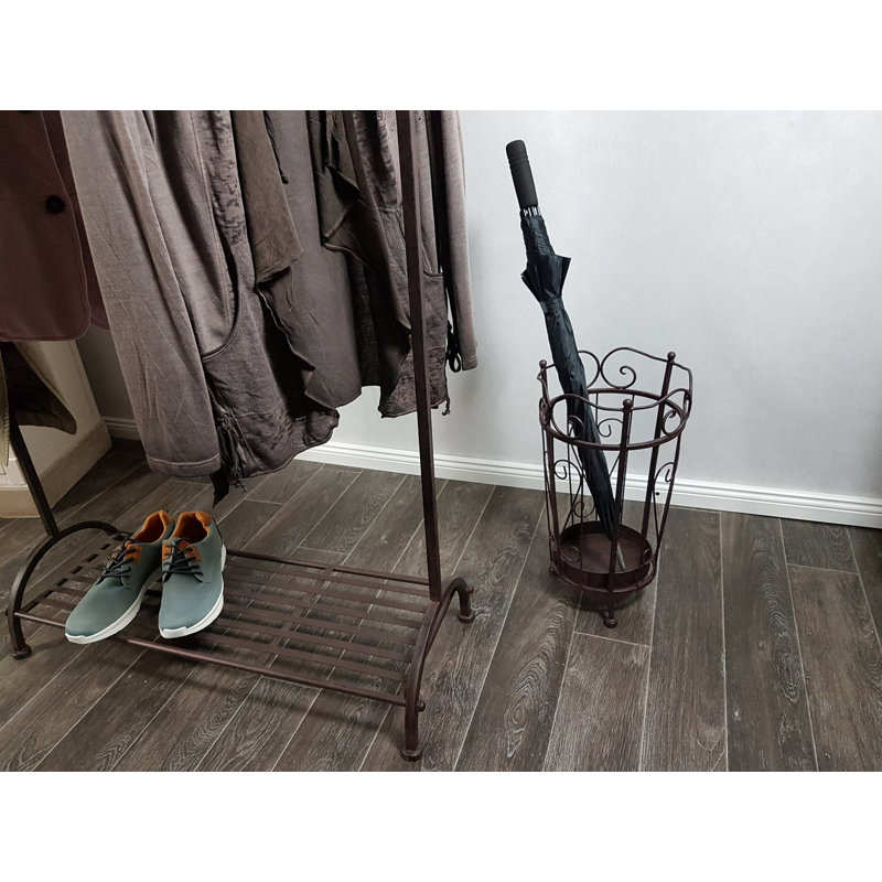 Nicholson Metal Freestanding Coat Rack, Brown