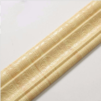 90,56 po x 3,15 po, taille en pin, garniture en mousse flexible auto-adhésive, bordure de papier peint auto-adhésive, plinthe de bordure murale pour décor de bricolage Home Hotel