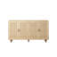 Armoire de rangement élégante et fonctionnelle en rotin à 4 portes 62,20 po, pour la chambre à coucher, le salon, le bureau, facile à assembler (même SKU: W757133282)