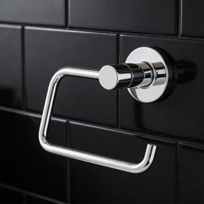 Toilet Paper Holder, Wall Mounted Towel Paper Holder, DIY Installation, Chrome Plated Finish