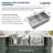 33" L x 19" W Undermount Double Bowl 50/50 Kitchen Sink 16 Gauge Stainless Steel Double Bowl Sink